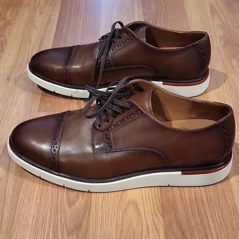 New Allen Edmonds Mens Caleb Lace-up Hybrid Derby Shoes Size 11.5